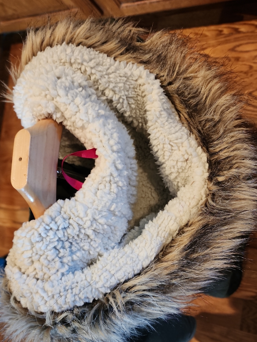 The Children's Place Girls Hooded Sherpa Lined Parka Jacket Olive Green L 10/12 - Picture 7 of 11